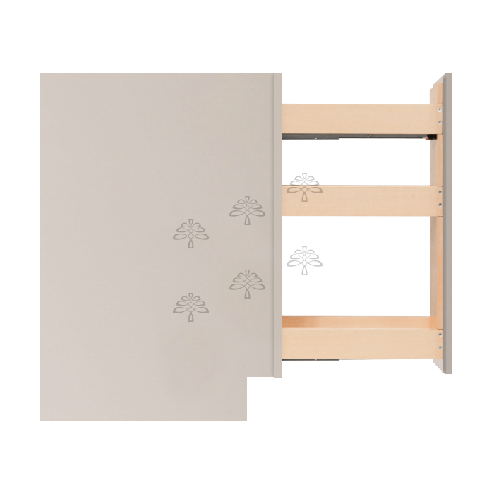 Princeton Series Creamy White With Glaze Base Spice Rack Cabinet With Under-Mount Upgrade