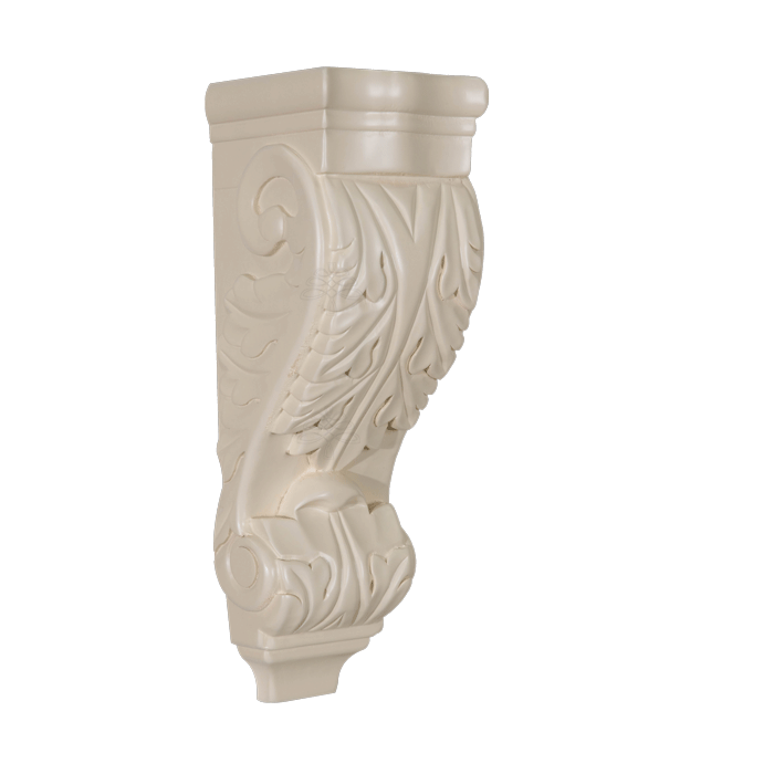 Princeton Creamy White Glazed Moldings & Accessories CORBEL Stan Finish Leaf Design