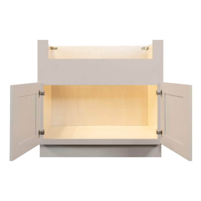 Princeton Series Creamy White With Glaze Farm Sink Base Cabinet