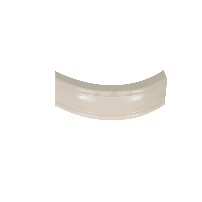 Princeton Creamy White Glazed Light Rail Round Corner
