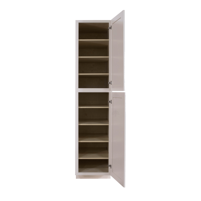 Princeton Creamy White Glazed Tall Pantry 1 Upper Door and 1 Lower Door