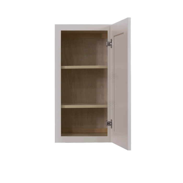 Princeton Creamy White Glazed Wall Cabinet 1 Door 2 Adjustable Shelves