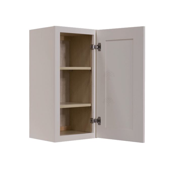 Princeton Creamy White Glazed Wall Cabinet 1 Door 2 Adjustable Shelves