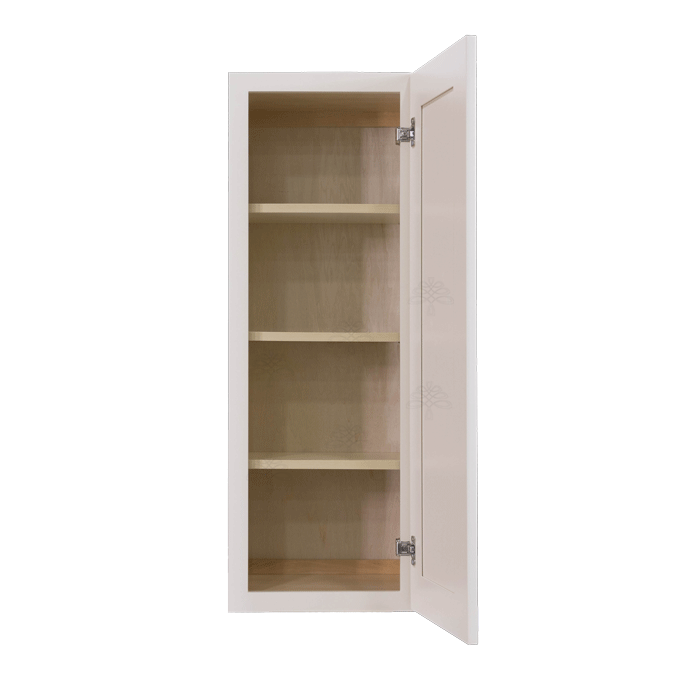Princeton Creamy White Glazed Wall Cabinet 1 Door 3 Adjustable Shelves