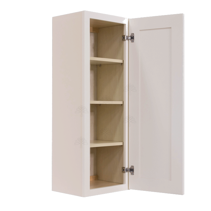 Princeton Creamy White Glazed Wall Cabinet 1 Door 3 Adjustable Shelves