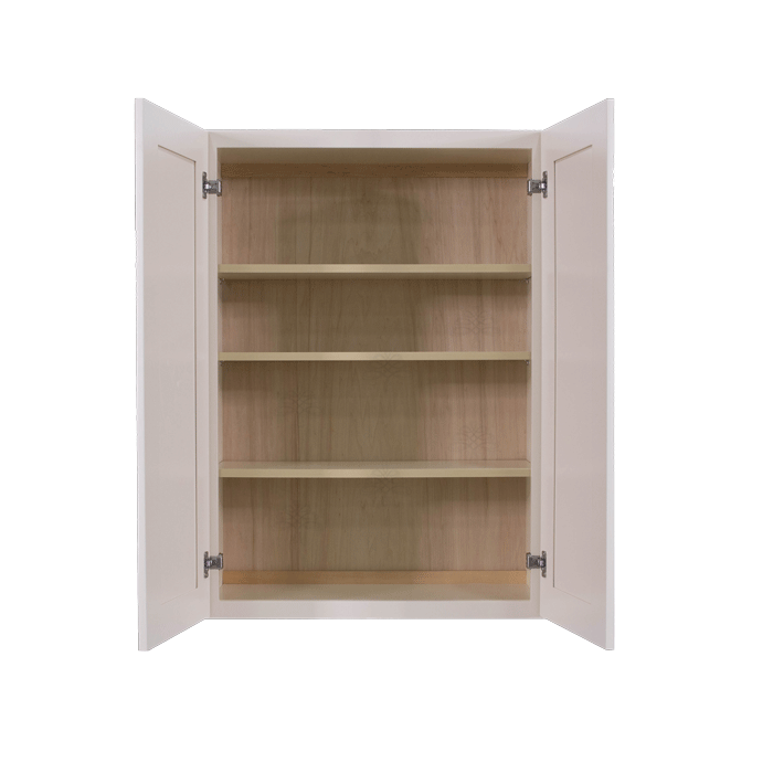 Princeton Creamy White Glazed Wall Cabinet 2 Doors 3 Adjustable Shelves