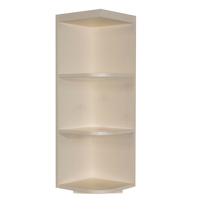 Princeton Creamy White Glazed Wall Open End Shelf No Door 2 Fixed Shelves (Right)