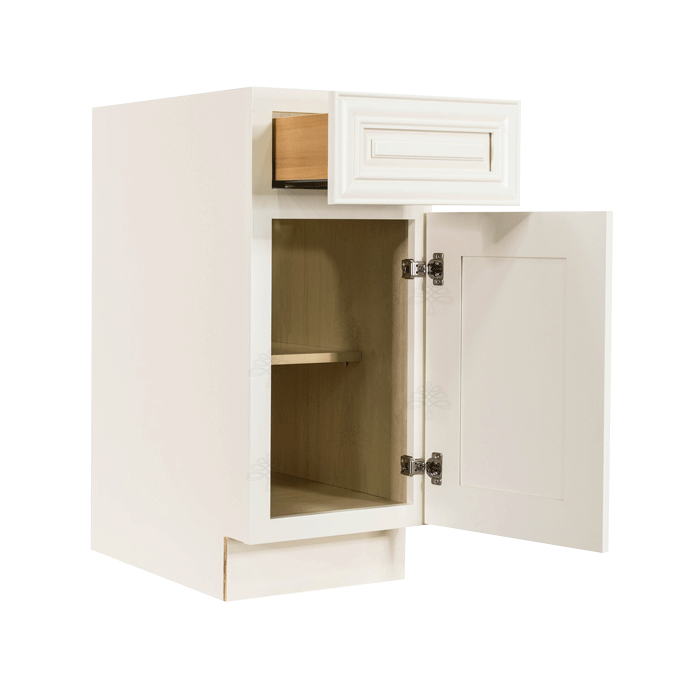 Princeton Off-white Base Cabinet 1 Drawer 1 Door 1 Adjustable Shelf