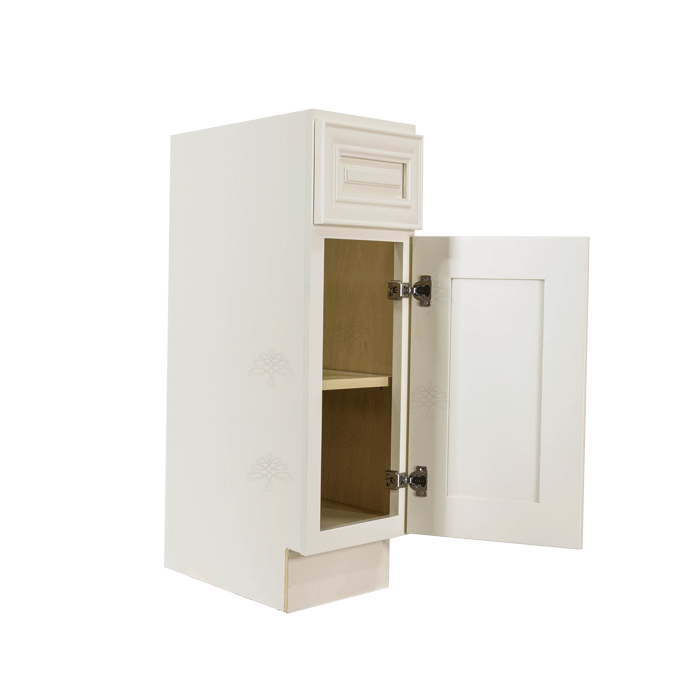 Princeton Off-white Base End Angle Cabinet 1 Fake Drawer 1 Door Adjustable Shelf (Right)