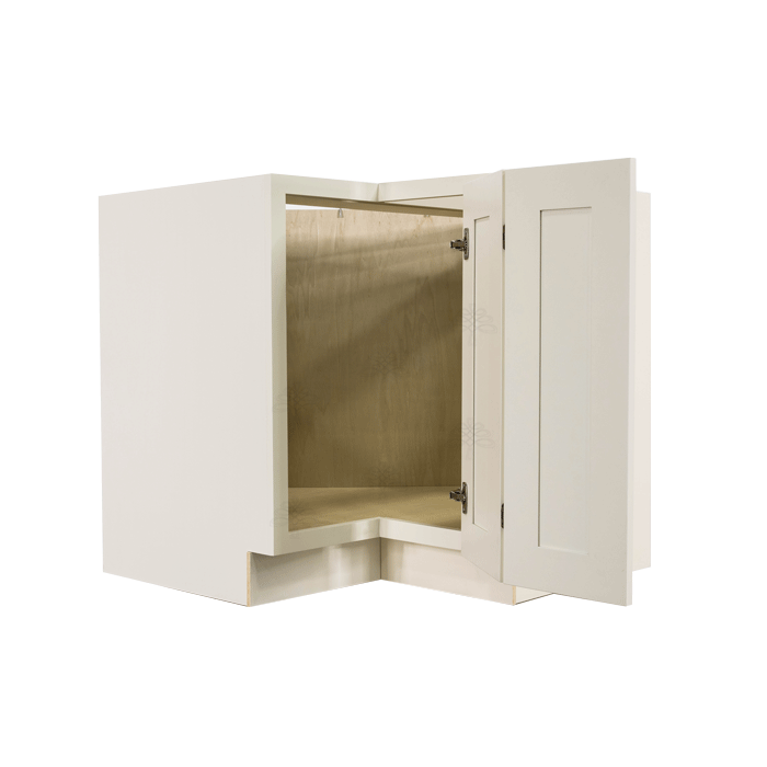 Princeton Off-white Lazy Susan Base Cabinet 2 Full Height Folding Doors