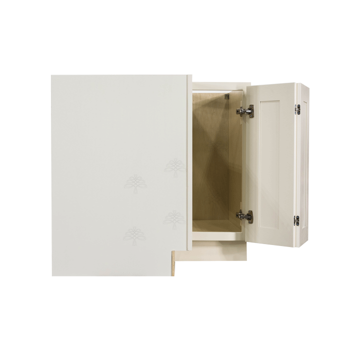 Princeton Off-white Lazy Susan Base Cabinet 2 Full Height Folding Doors