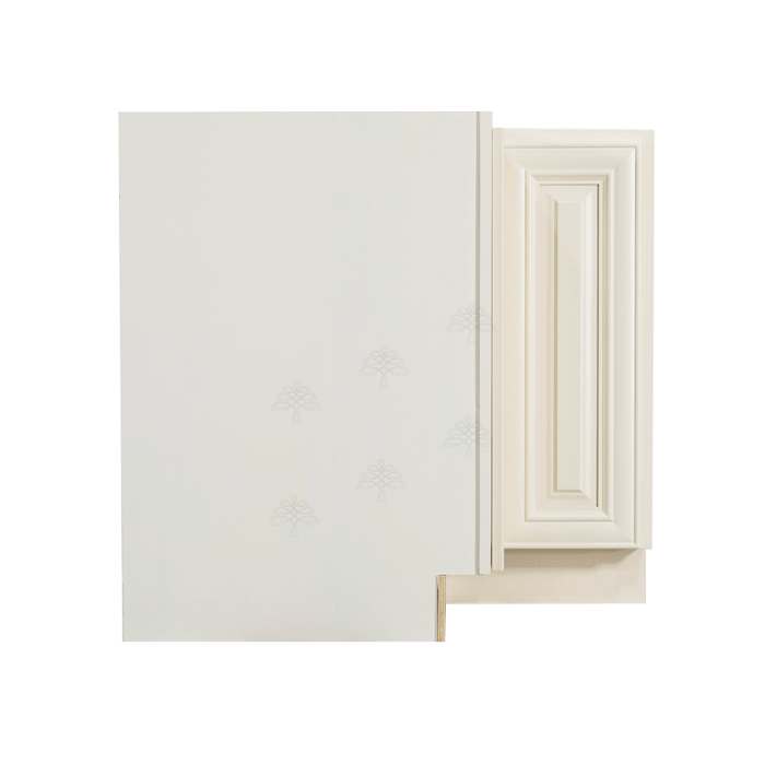 Princeton Off-white Lazy Susan Base Cabinet 2 Full Height Folding Doors