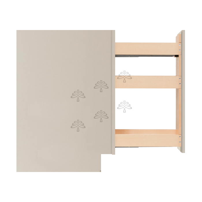 Princeton Series Off White Painted Finish Base Spice Rack Cabinet With Under-Mount Upgrade
