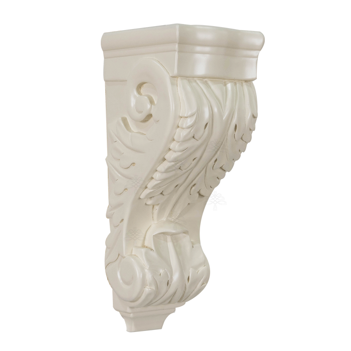 Princeton Off-white Moldings & Accessories CORBEL Stan Finish Leaf Design