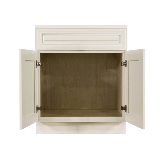 Princeton Off-white Sink Base Cabinet 1 Dummy Drawer 2 Doors