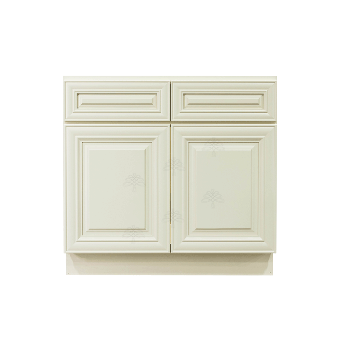 Princeton Off-white Sink Base Cabinet 2 Dummy Drawer 2 Doors