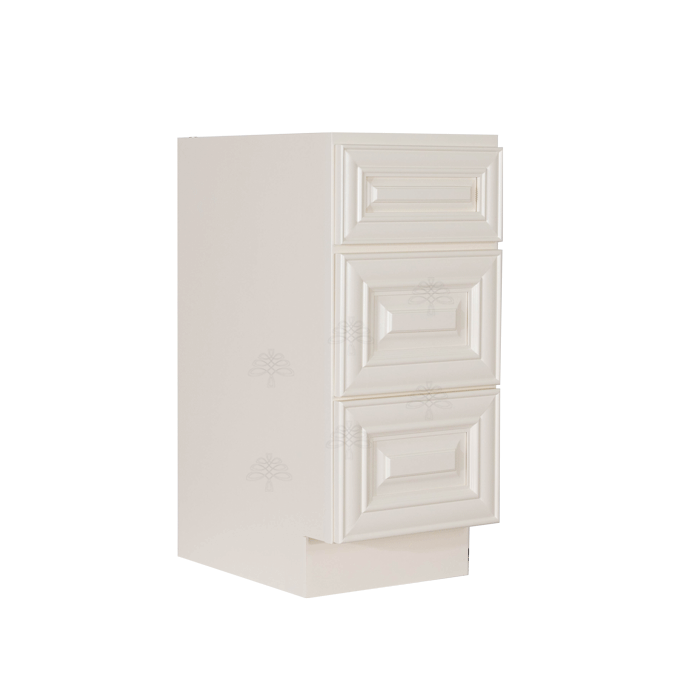 Princeton Off-white Vanity Drawer Base Cabinet 3 Drawers
