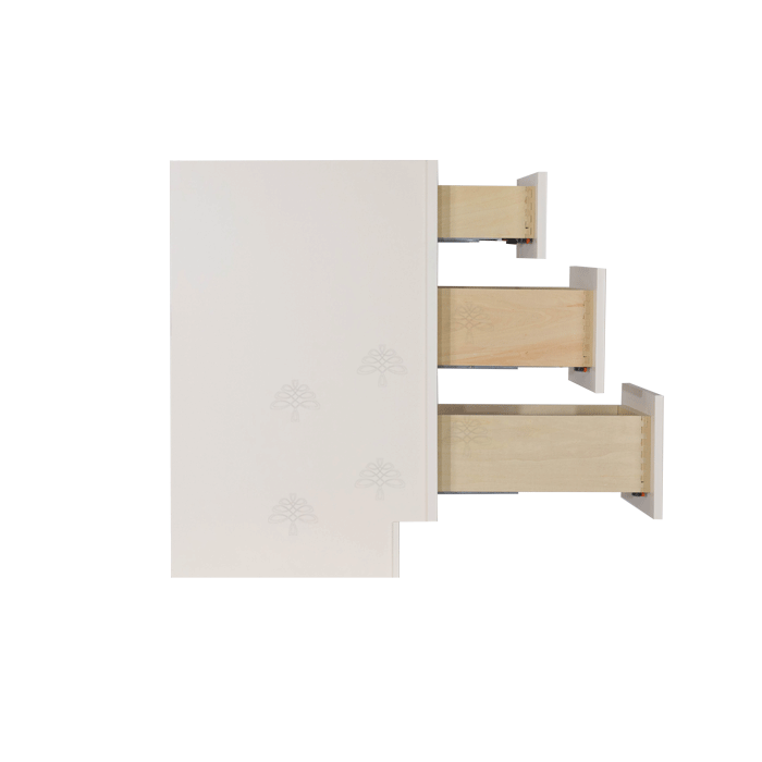 Princeton Off-white Vanity Drawer Base Cabinet 3 Drawers