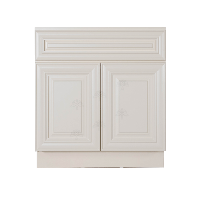 Princeton Off-white Vanity Sink Base Cabinet 1 Dummy Drawer 2 Doors