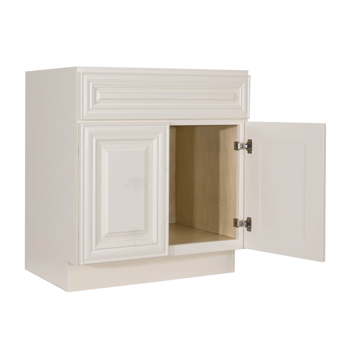 Princeton Off-white Vanity Sink Base Cabinet 1 Dummy Drawer 2 Doors