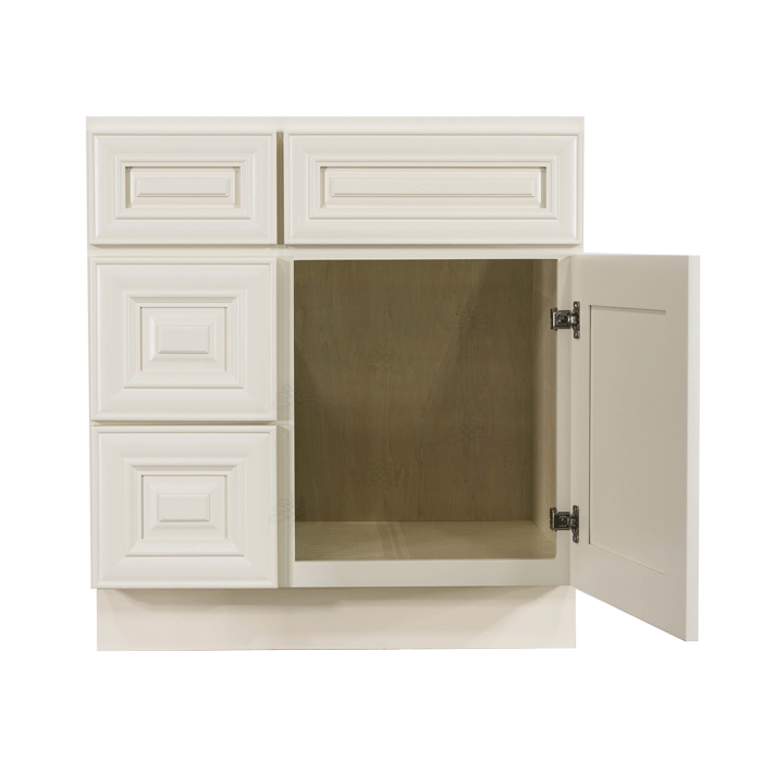 Princeton Off-white Vanity Sink Base Cabinet 1 Dummy Drawer 1 Door (Left)