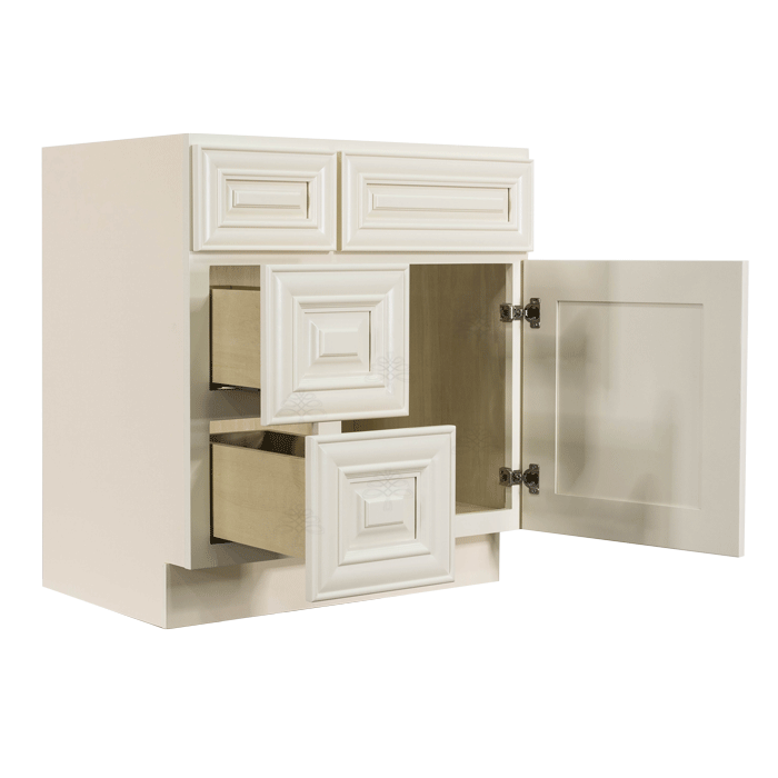 Princeton Off-white Vanity Sink Base Cabinet 1 Dummy Drawer 1 Door (Left)
