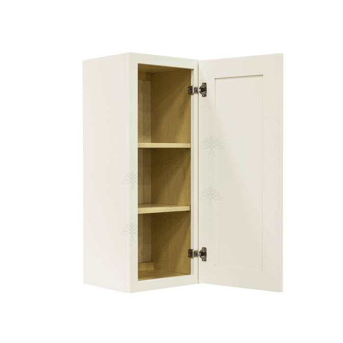 Princeton Off-white Wall Cabinet 1 Door 2 Adjustable Shelves