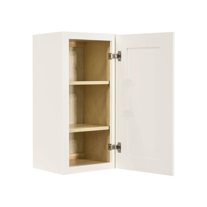 Princeton Off-White Wall Cabinet 1 Door 2 Adjustable Shelves 30-inch Height