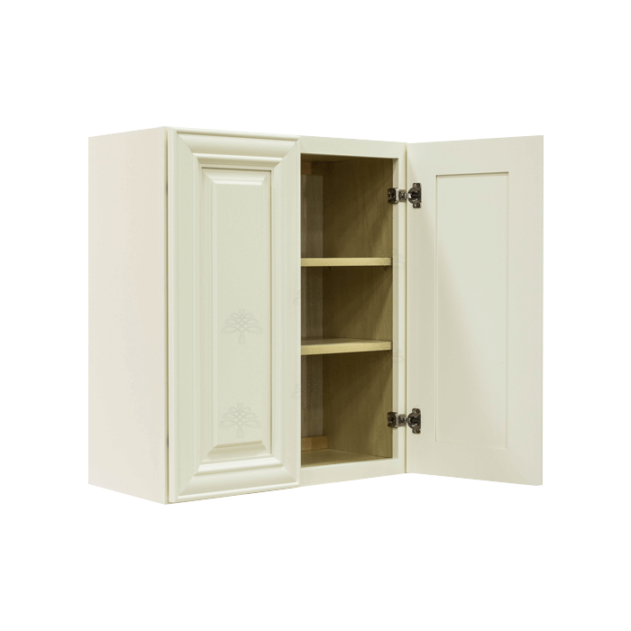 Princeton Off-White Wall Cabinet 2 Doors 2 Adjustable Shelves With 30-inch Height