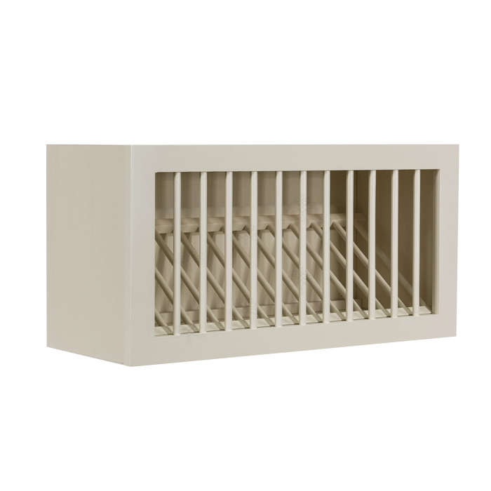 Princeton Off-white Wall Dish Holder Cabinet