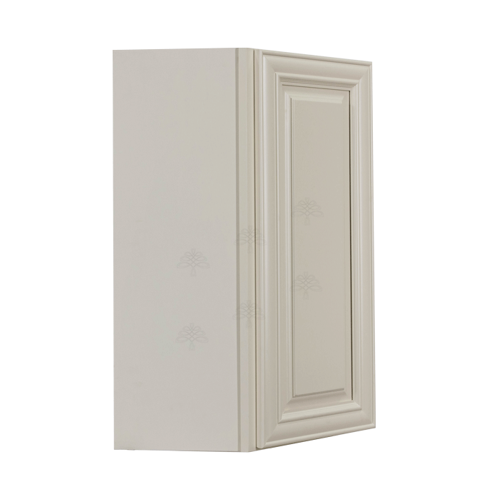Princeton Off-white Wall Diagonal Corner 1 Door 2 Adjustable Shelves