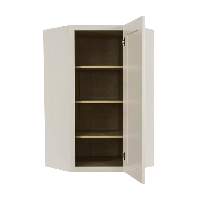 Princeton Off-white Wall Diagonal Corner 1 Door 3 Adjustable Shelves