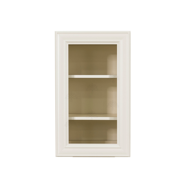 Princeton Off-white Wall Mullion Door Cabinet 1 Door 2 Adjustable Shelves Glass not Included