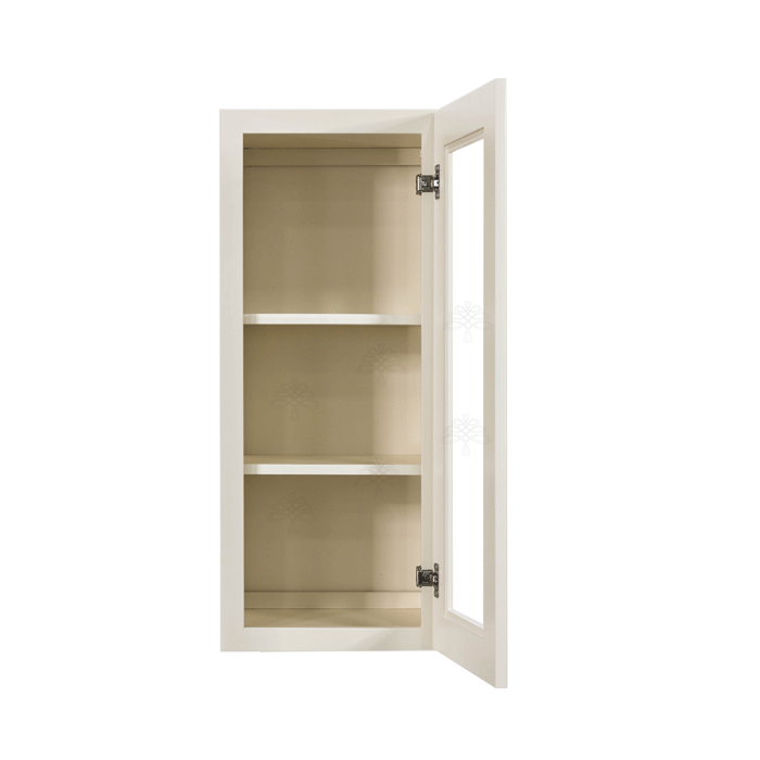 Princeton Off-white Mullion Door Cabinet 1 Door 2 Adjustable Shelves Glass not Included