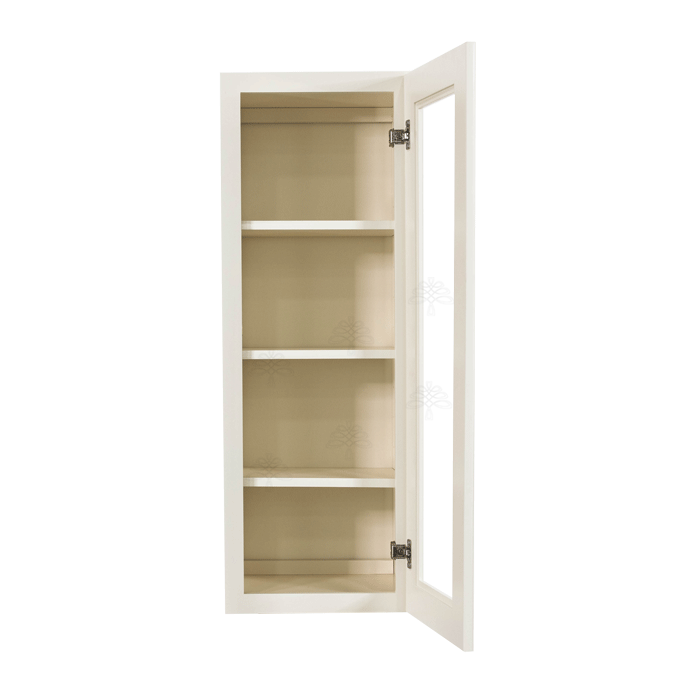 Princeton Off-white Wall Mullion Door Cabinet 1 Door 3 Adjustable Shelves Glass not Included
