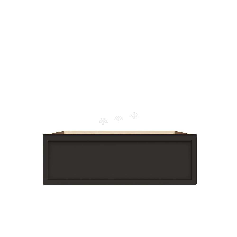 Urban Slim Black Painted Finish Base Kitchen-Size Drawer