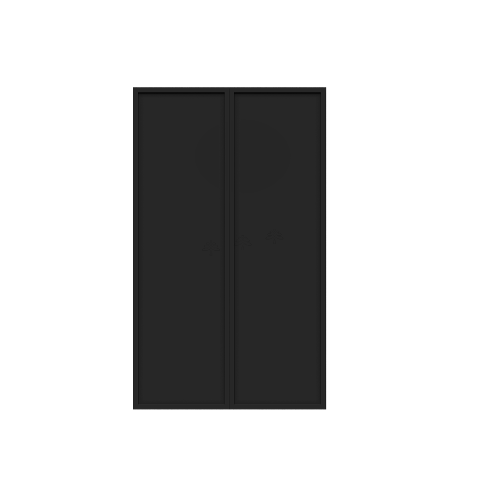 Urban Slim Black Painted Finish Pantry Cabinet Section with 2 Doors