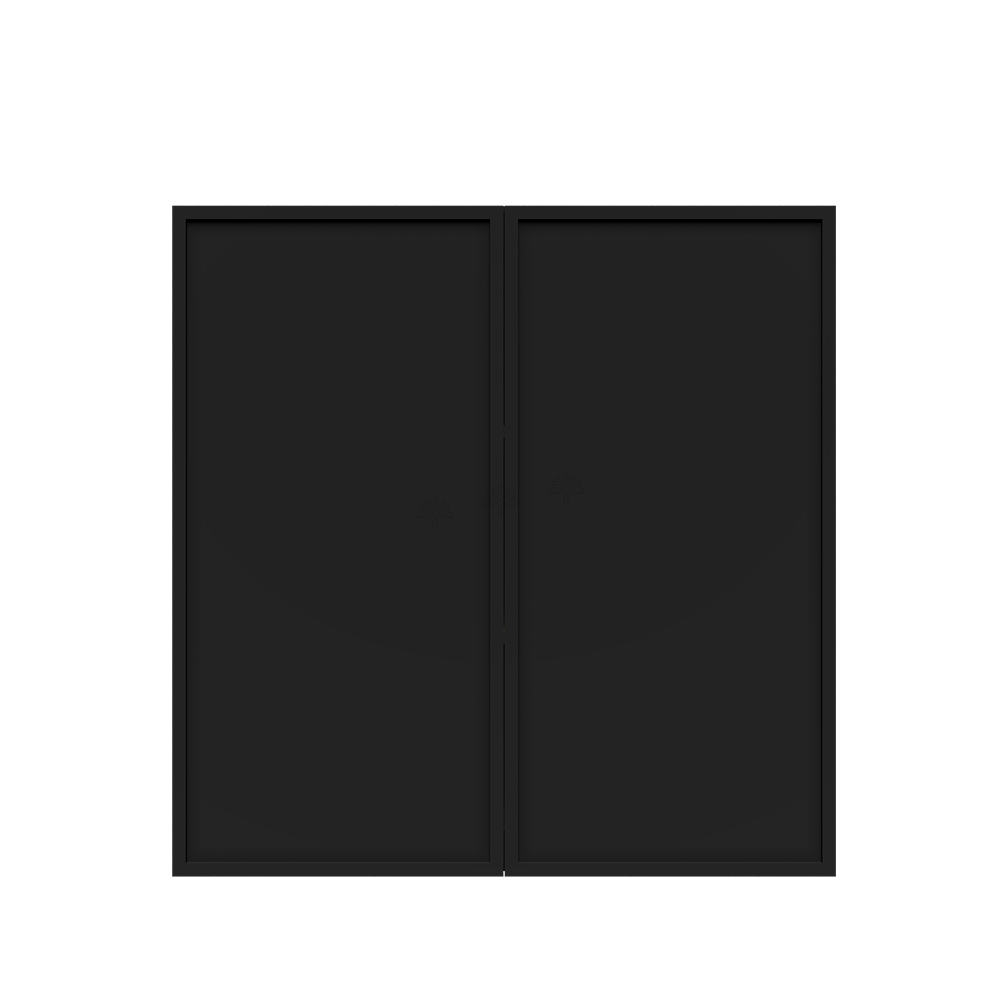 Urban Slim Black Painted Finish Wall Cabinet  with 2 doors