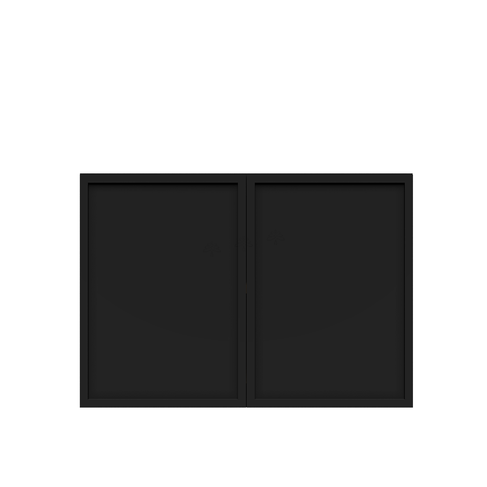 Urban Slim Black Painted Finish Wall Cabinet  with 2 doors