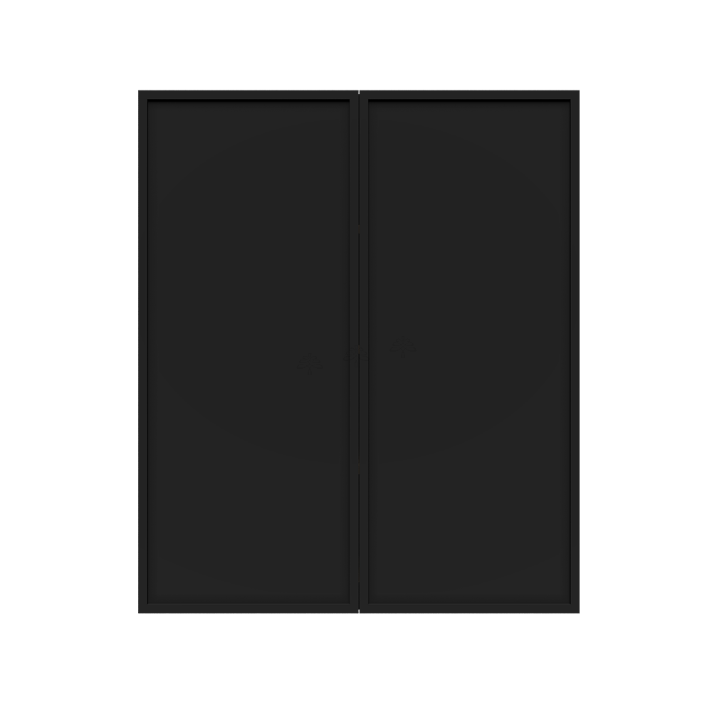 Urban Slim Black Painted Finish Wall Cabinet  with 2 doors