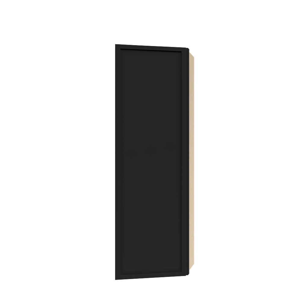 Urban Slim Black Painted Finish Wall End Angle Cabinet