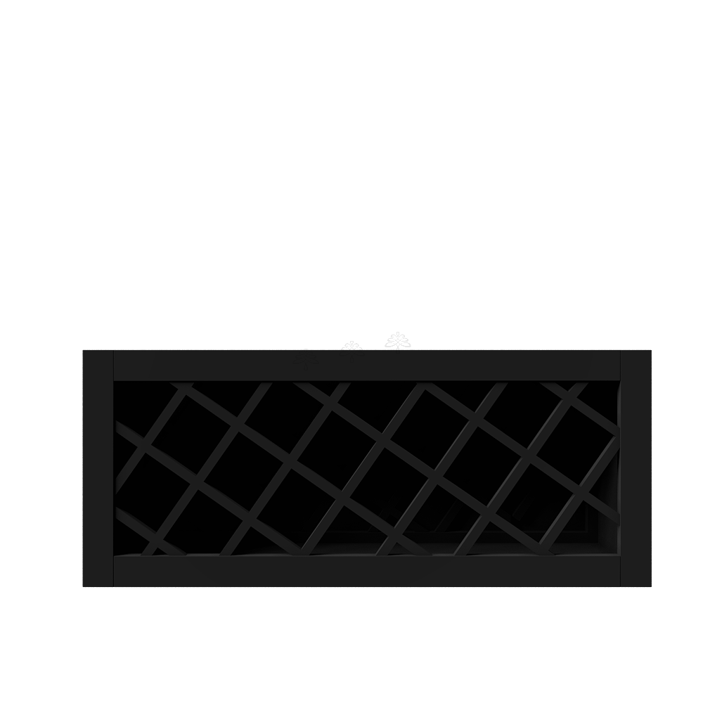 Urban Slim Black Painted Finish Wall Wine Rack Cabinet
