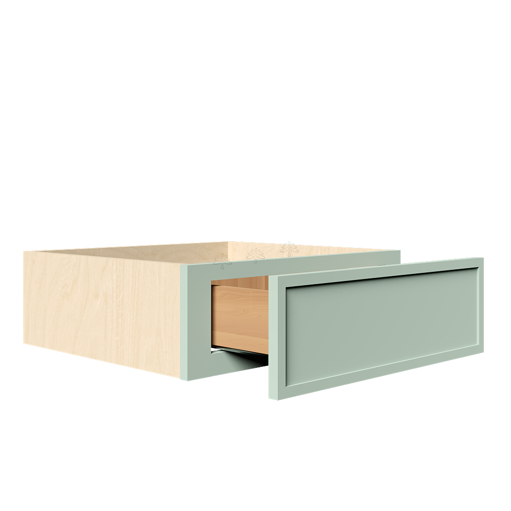 Urban Slim Minty Green Shaker Painted Finish Base Kitchen-Size Drawer