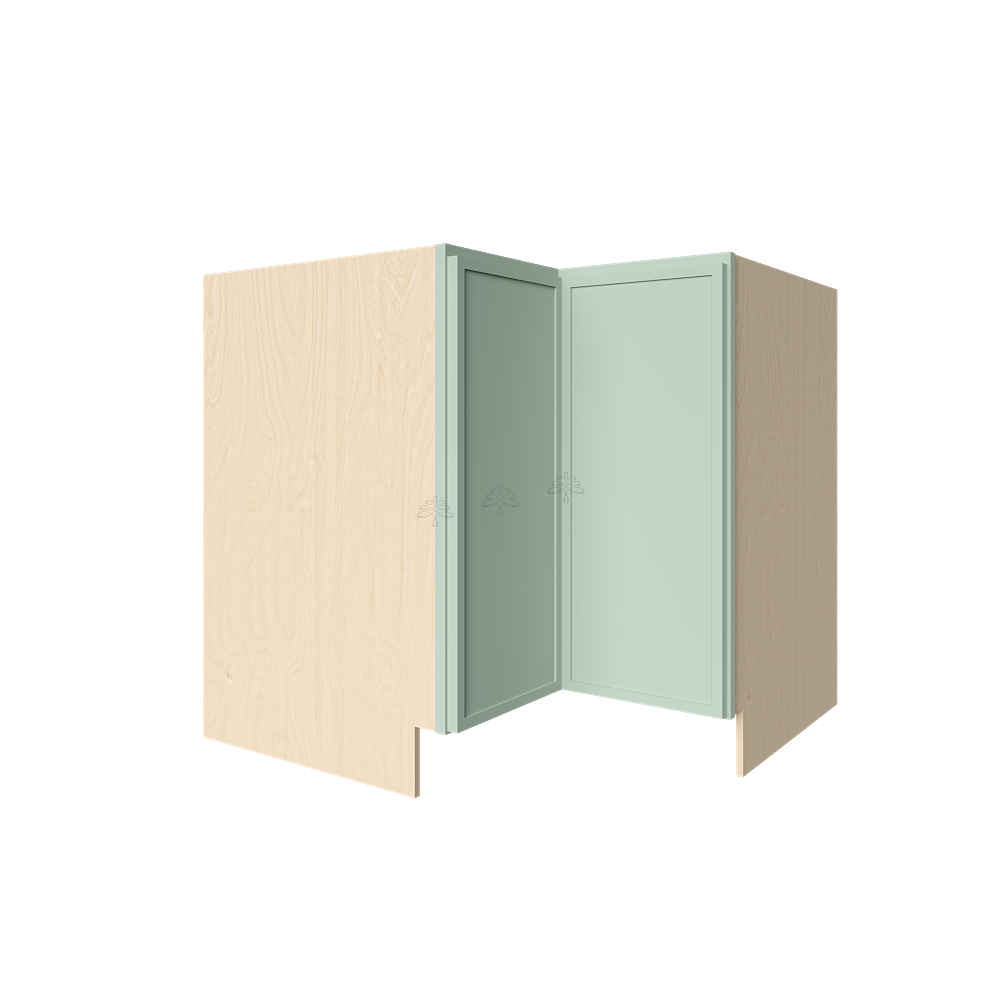 Urban Slim Minty Green Shaker Painted Finish Base Lazy Susan Cabinet