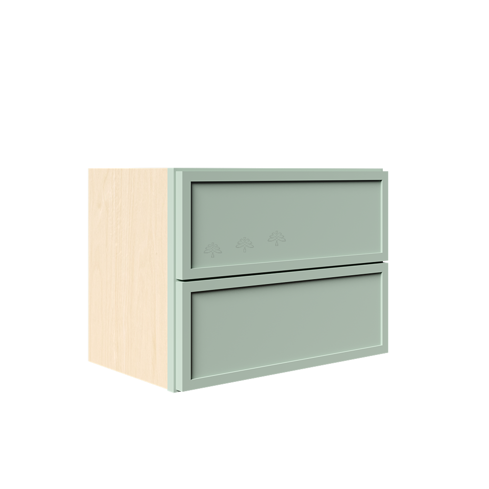 Urban Slim Minty Green Shaker Painted Finish Counter Top Drawers