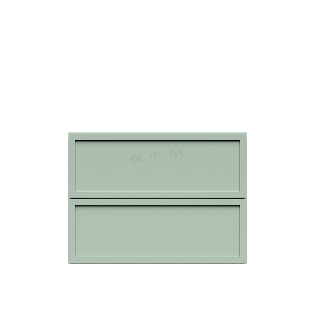 Urban Slim Minty Green Shaker Painted Finish Counter Top Drawers