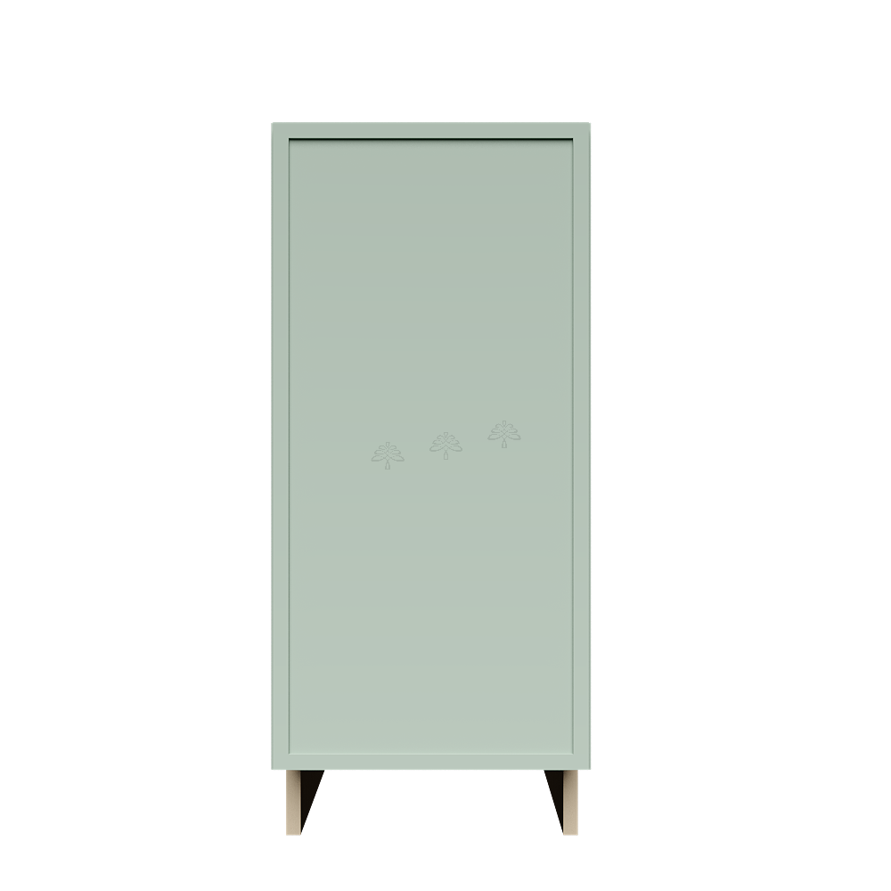Urban Slim Minty Green Shaker Painted Finish Full Height Base Cabinet with 1 Door and 1 Shelf