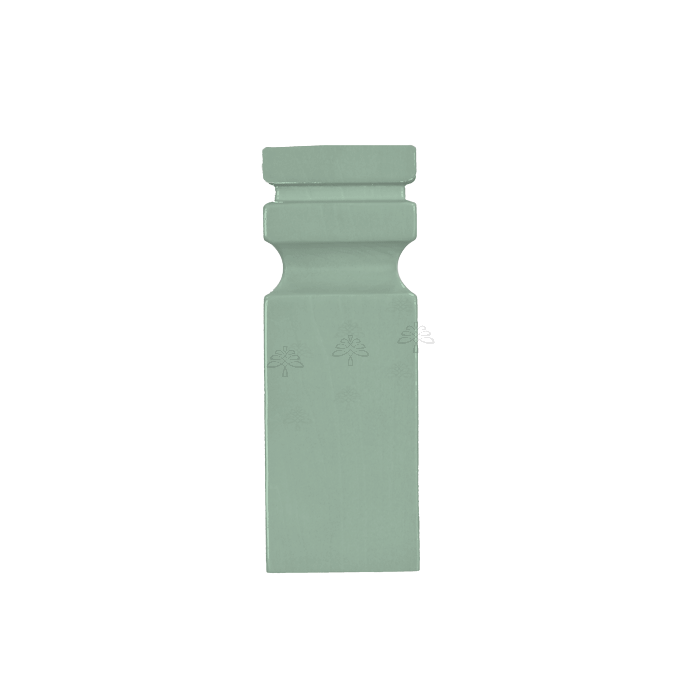 Urban Slim Minty Green Shaker Painted Fluted Square Post End