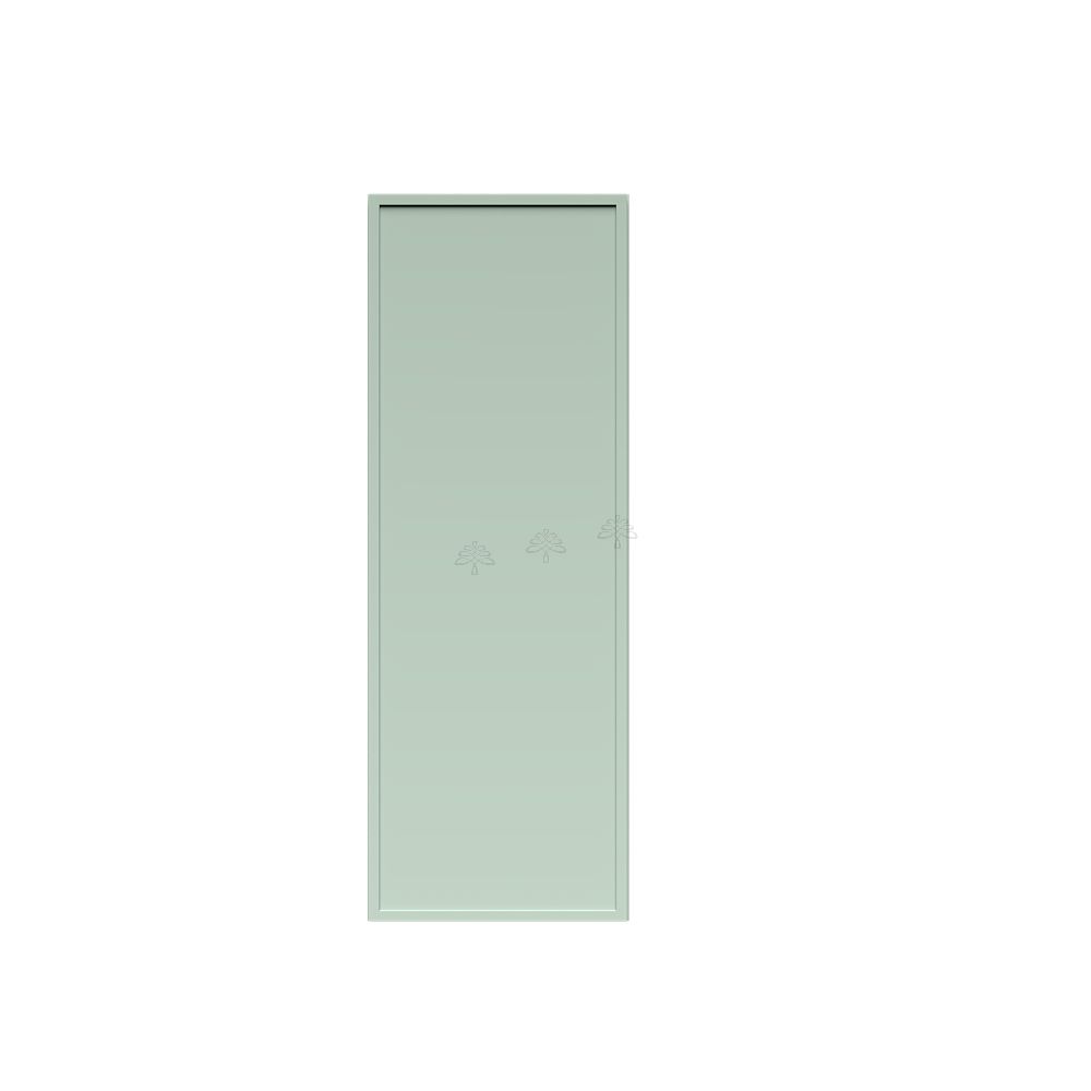 Urban Slim Minty Green Shaker Painted Finish Pantry Cabinet Section with 1 Door