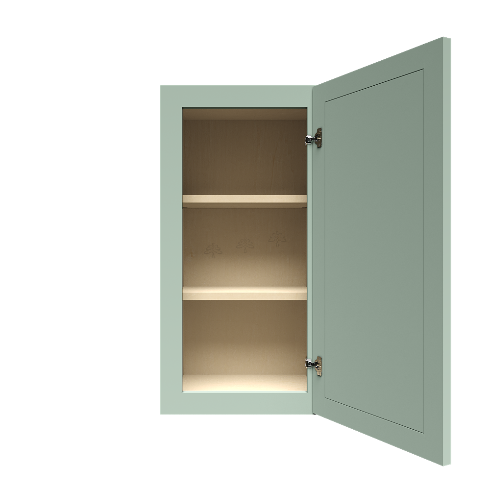Urban Slim Minty Green Shaker Painted Finish Wall Cabinet